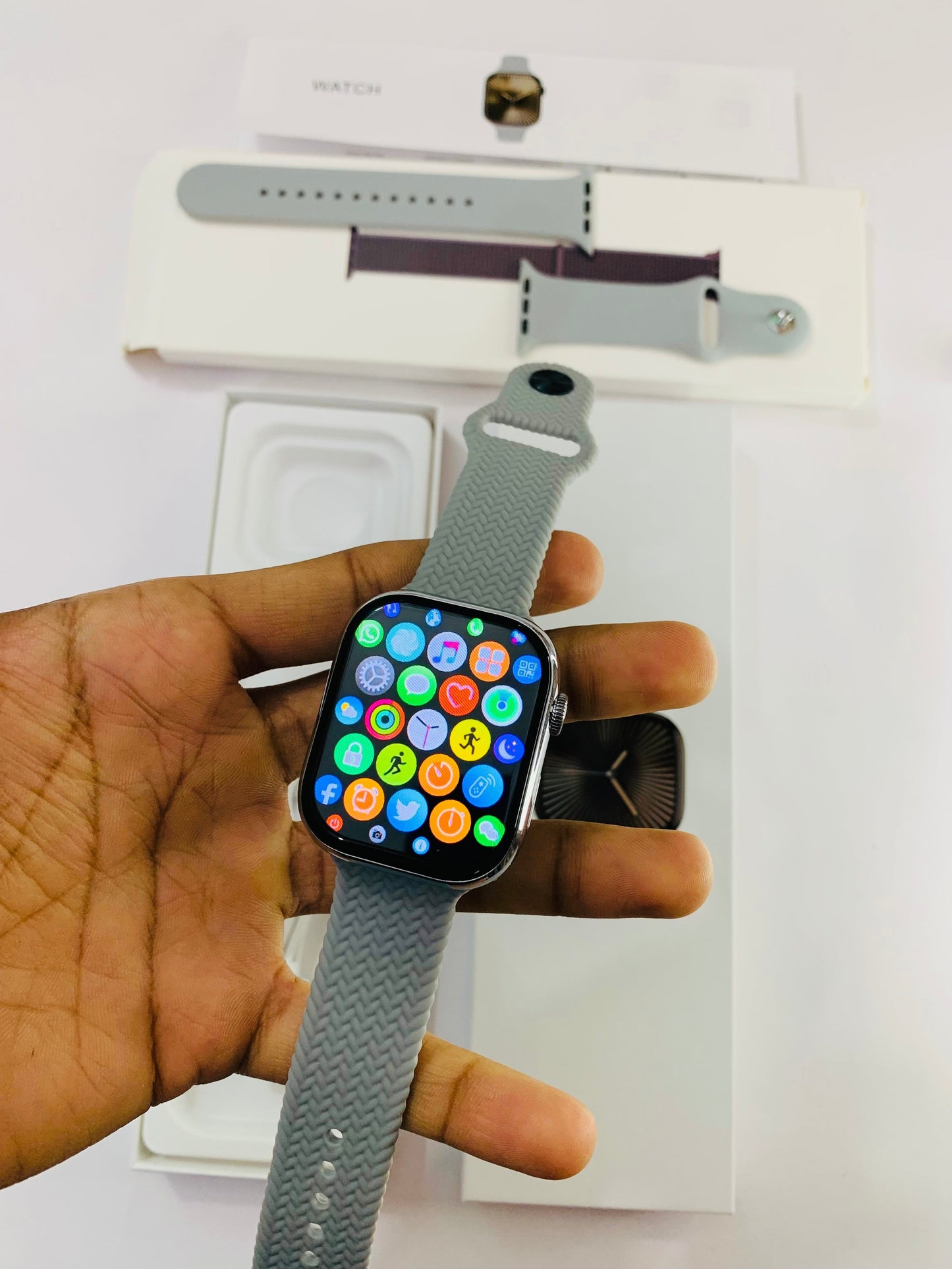 Apple series 10 watch With 2 strep and watch wireless charger with (1 year warranty)