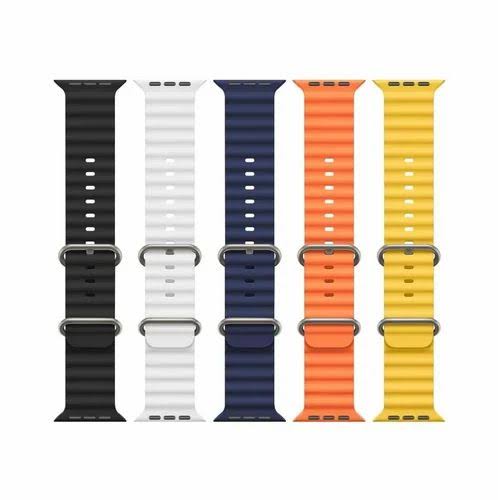 Ocean Apple Watch Band| ultra 2 band 49mm, Series 10 46mm, 9|8|7 45mm, SE2|SE|6|5|4 44mm, 3|2|1 42mm (Black),(silver)