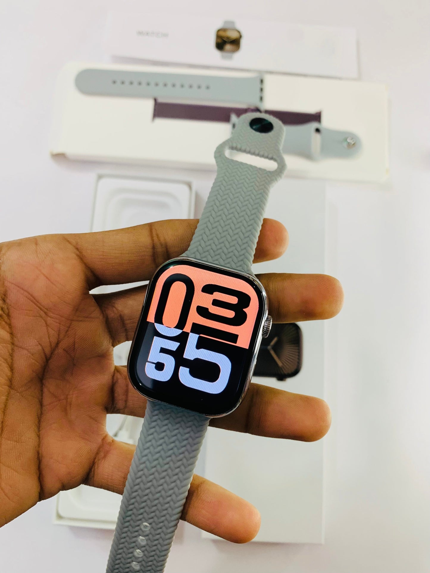 Apple series 10 watch With 2 strep and watch wireless charger with (1 year warranty)