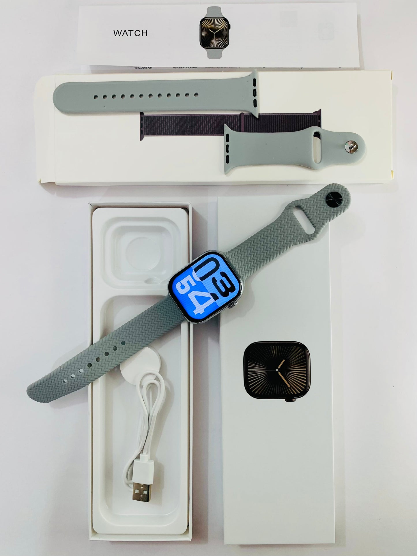 Apple series 10 watch With 2 strep and watch wireless charger with (1 year warranty)