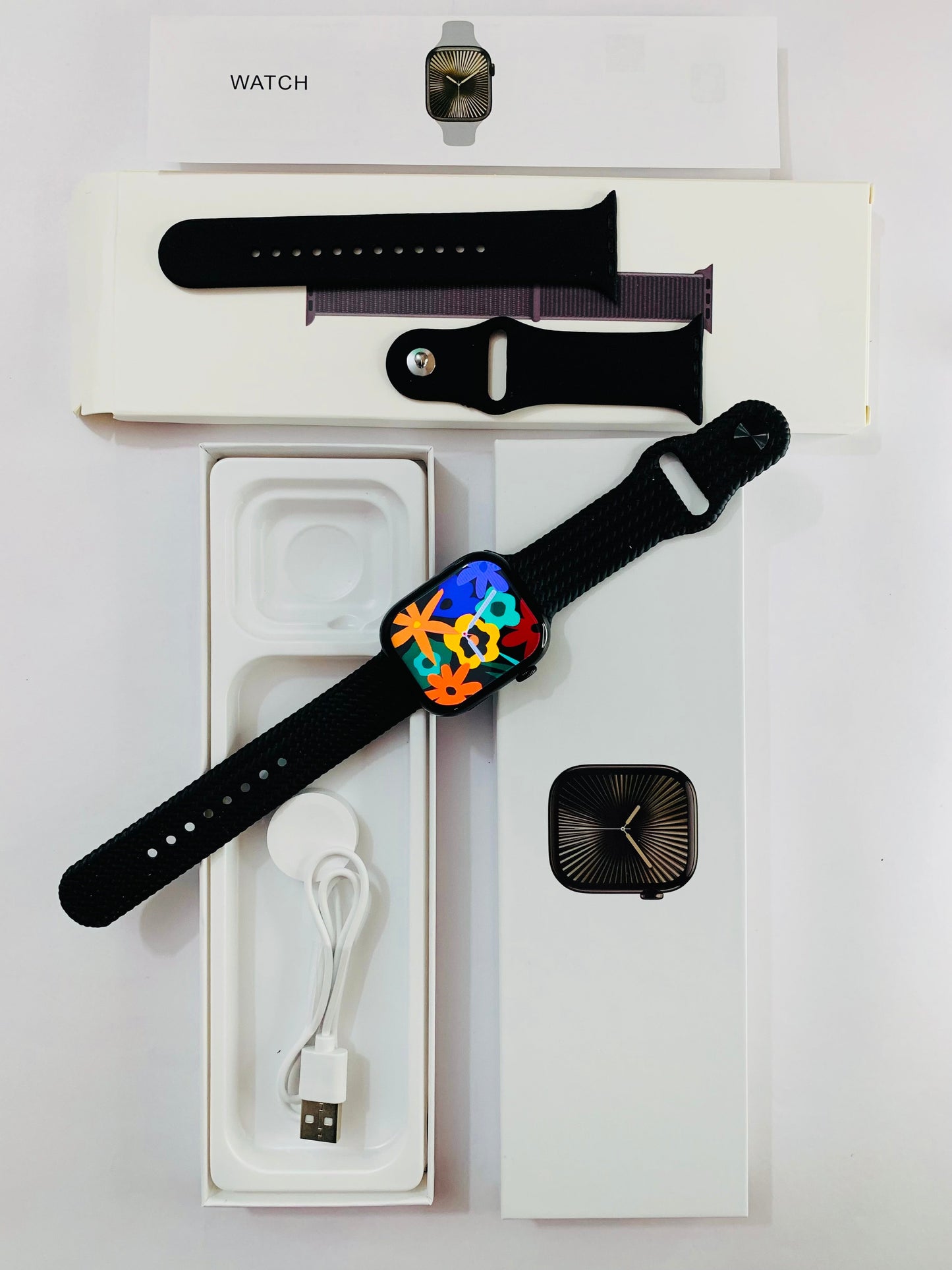 Apple series 10 watch With 2 strep and watch wireless charger with (1 year warranty)