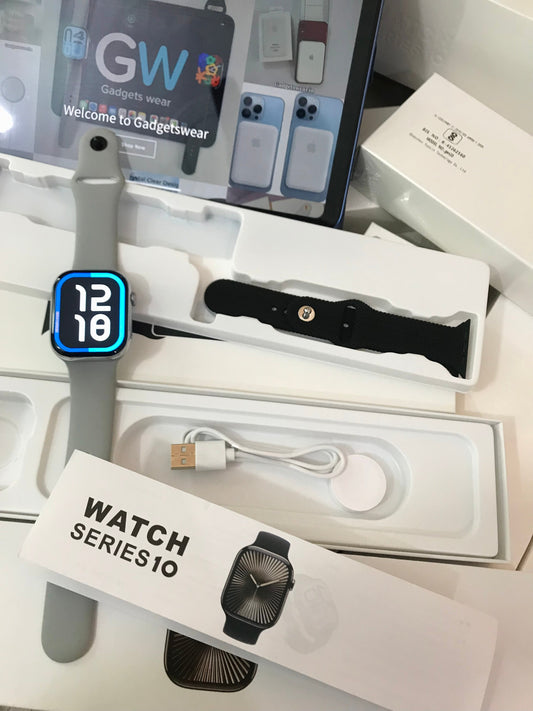 Apple series 10 watch With 2 strep and watch wireless charger with (1 year warranty)