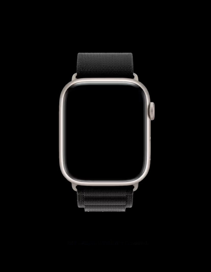 Alpine Apple Watch Band| ultra 2 band 49mm, Series 10 46mm, 9|8|7 45mm, SE2|SE|6|5|4 44mm, 3|2|1 42mm (Black),(silver)