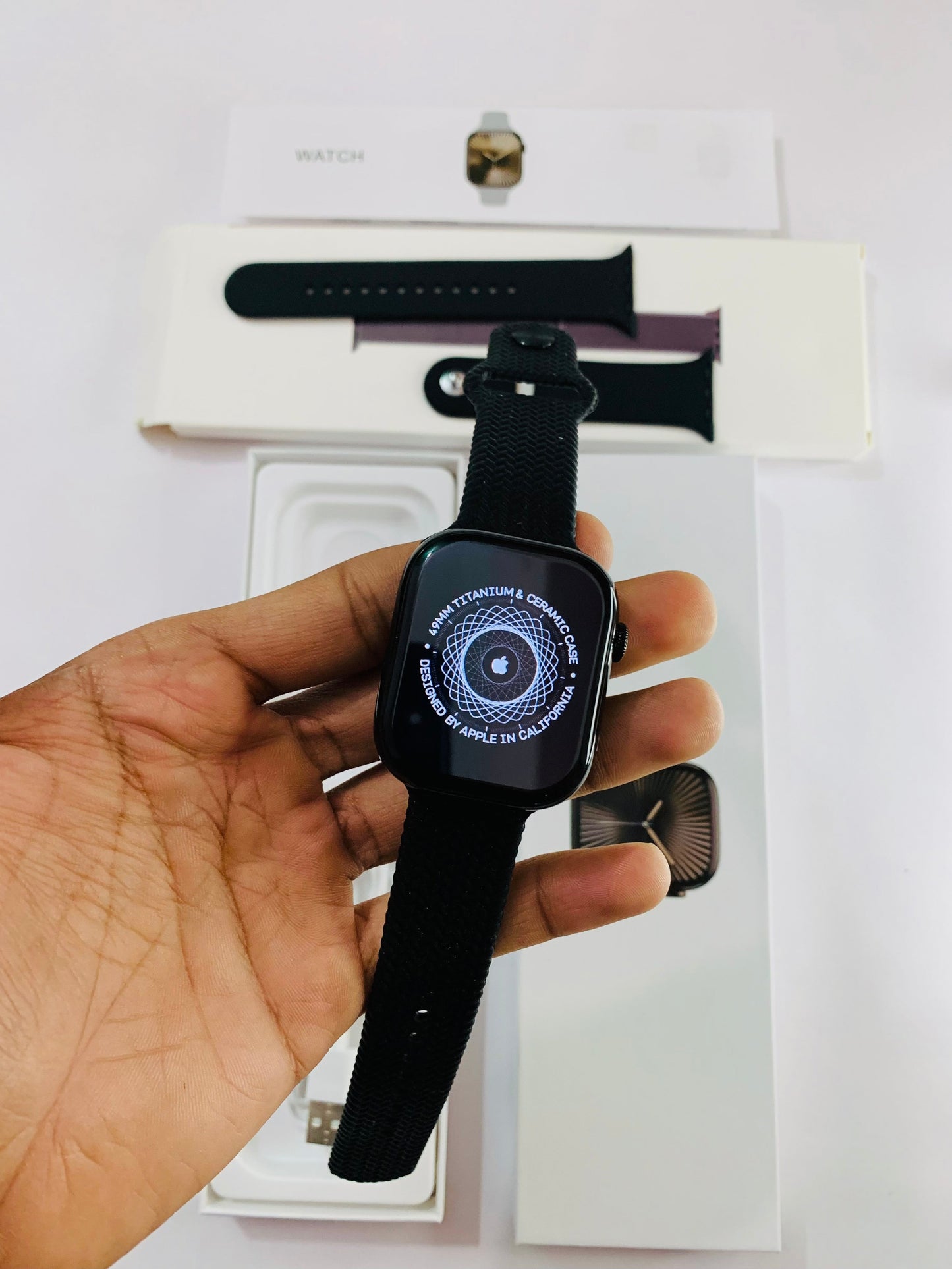 Apple series 10 watch With 2 strep and watch wireless charger with (1 year warranty)