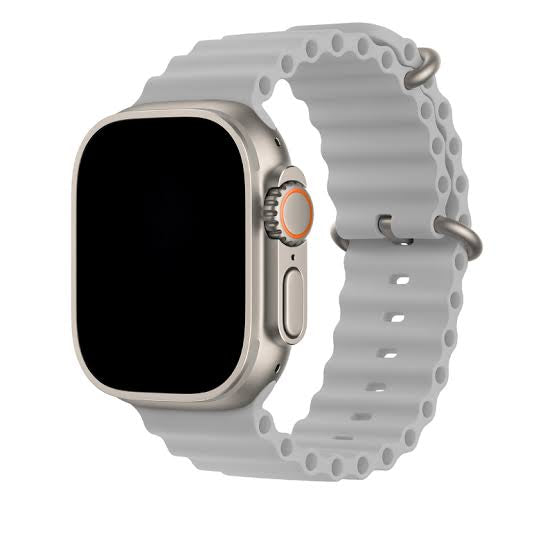 Ocean Apple Watch Band| ultra 2 band 49mm, Series 10 46mm, 9|8|7 45mm, SE2|SE|6|5|4 44mm, 3|2|1 42mm (Black),(silver)